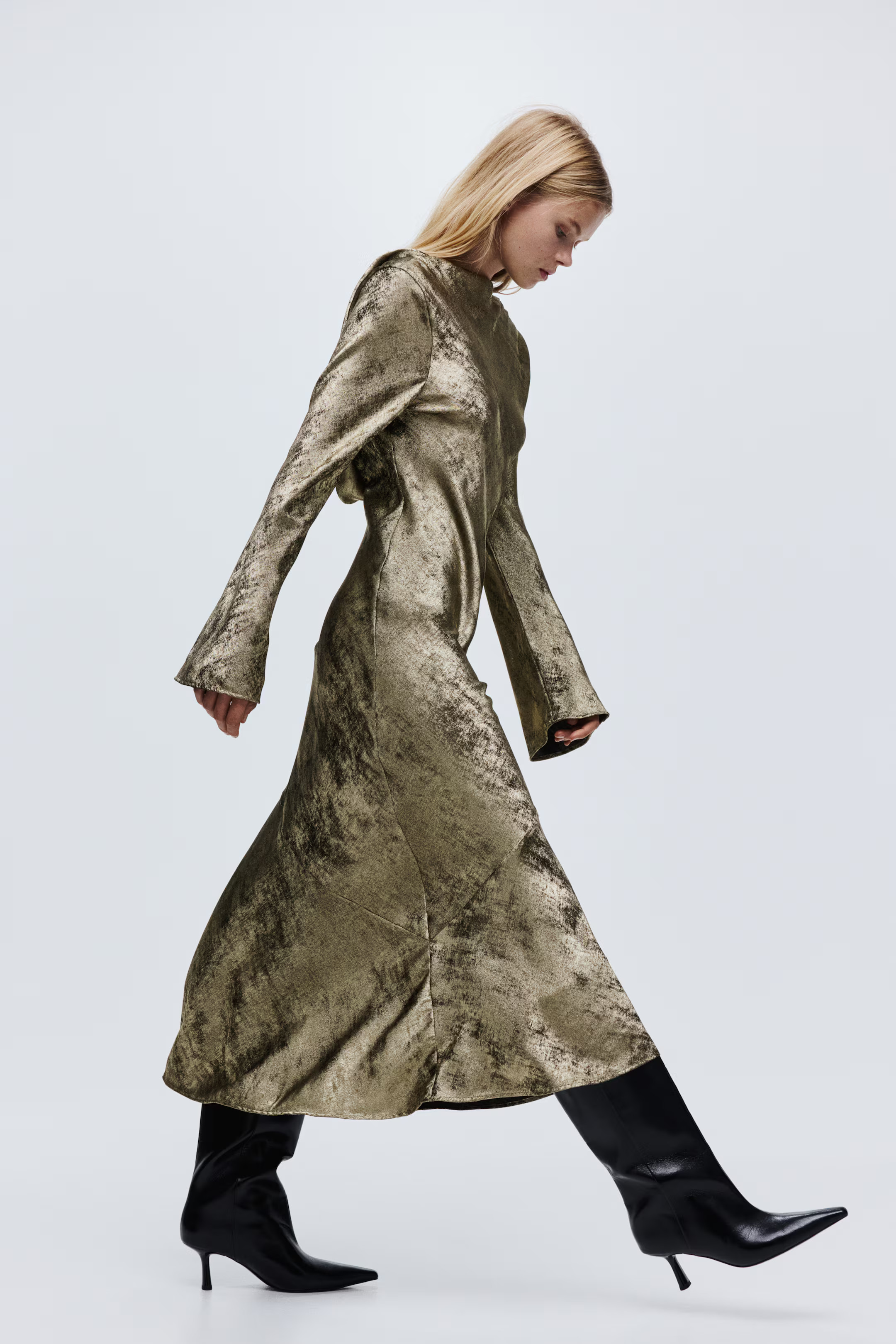 Open-Back Satin Dress | H&M (US + CA)