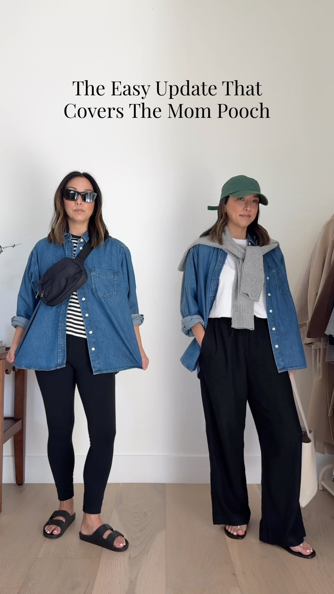 Probably the easiest way to look elevated and hide the mom pooch. 

Gap big shirt petite xs (old)
Madewell tee xs
Everlane seater xs
Gap Factory line oats petite xs
Everlane sandals 5
Quince bucket 
Pol Ralph Lauren hat
Electric picks earrings

#LTKmomlife #LTKPetite #LTKgrwm