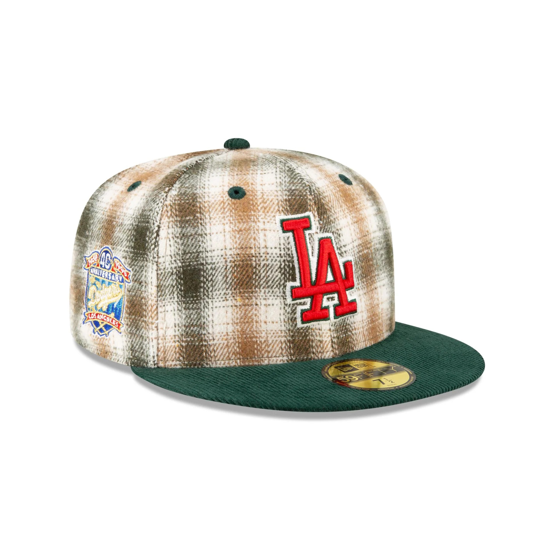 Just Caps Plaid Los Angeles Dodgers 59FIFTY Fitted Hat | New Era (US)