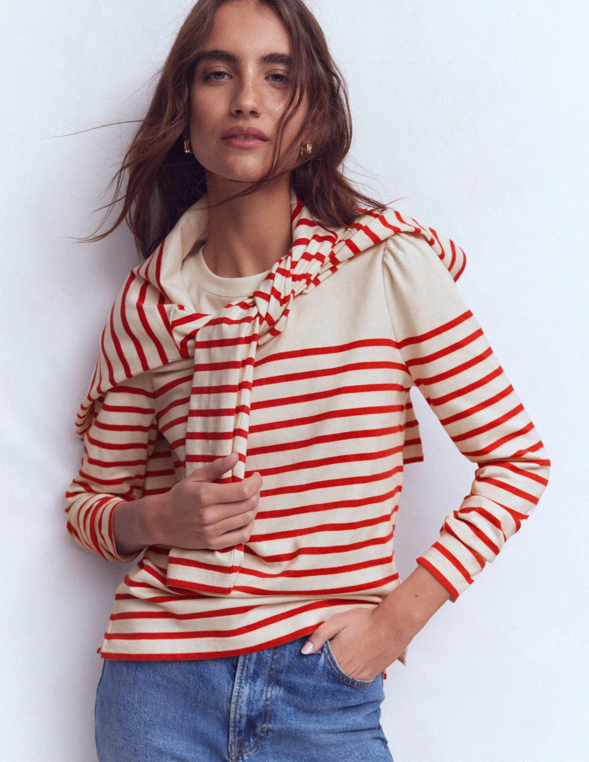 Maritimes Oberteil mit Knöpfen an der Schulter
                    
                      
     ... | Boden DE