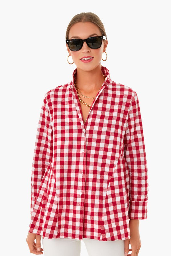 Apple Red Gingham Scarlett Button Down | Tuckernuck (US)