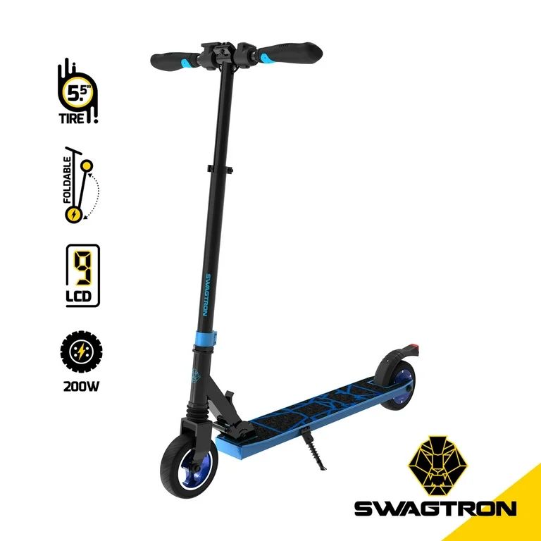 Swagtron Swagger 8 Folding Kids Electric Scooter, 150 lb Weight Limit, Lightweight, 250W Quiet Mo... | Walmart (US)