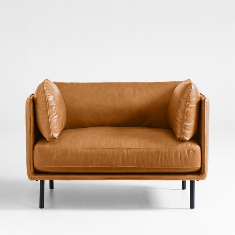 Wells Leather Chair and a Half | Crate & Barrel | Crate & Barrel