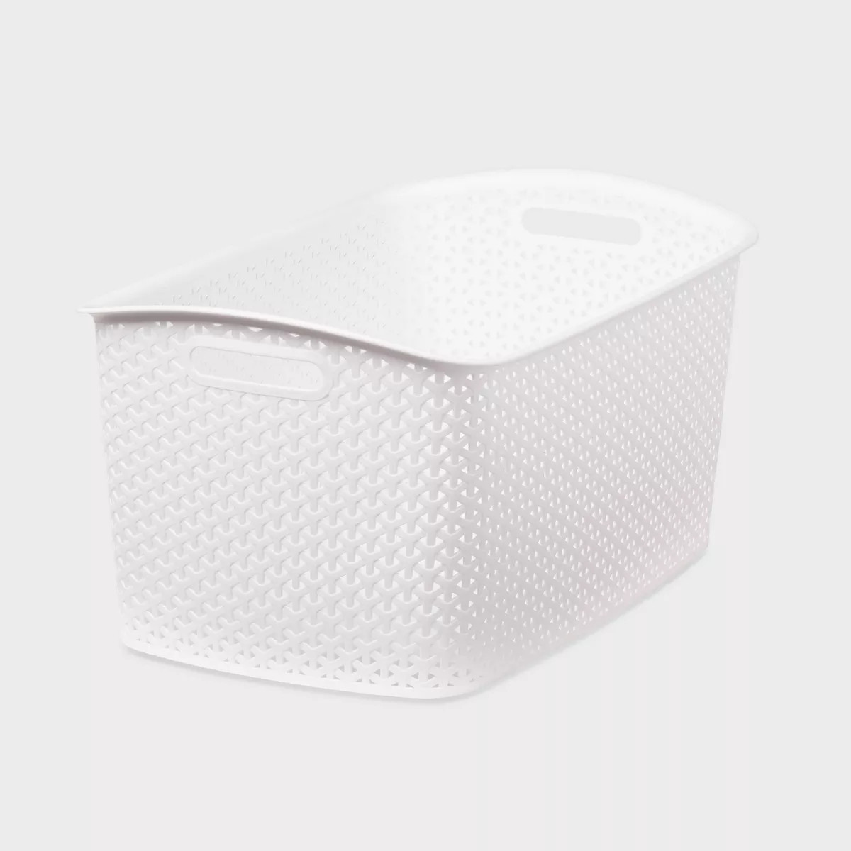 Y-Weave Jumbo Decorative Storage Basket White - Brightroom™: Portable, Nesting, Stackable, 44L,... | Target
