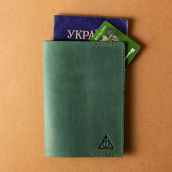 Leather Passport Holder Personalized Green Passport Case | Etsy | Etsy (US)