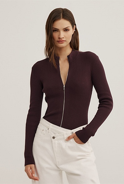 Double Zip Knit Cardigan | Witchery (AU)