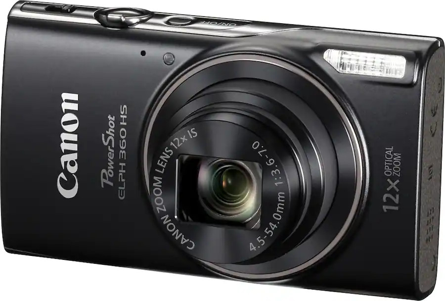 Canon - PowerShot ELPH 360 20.2-Megapixel Digital Camera - Black | Best Buy U.S.