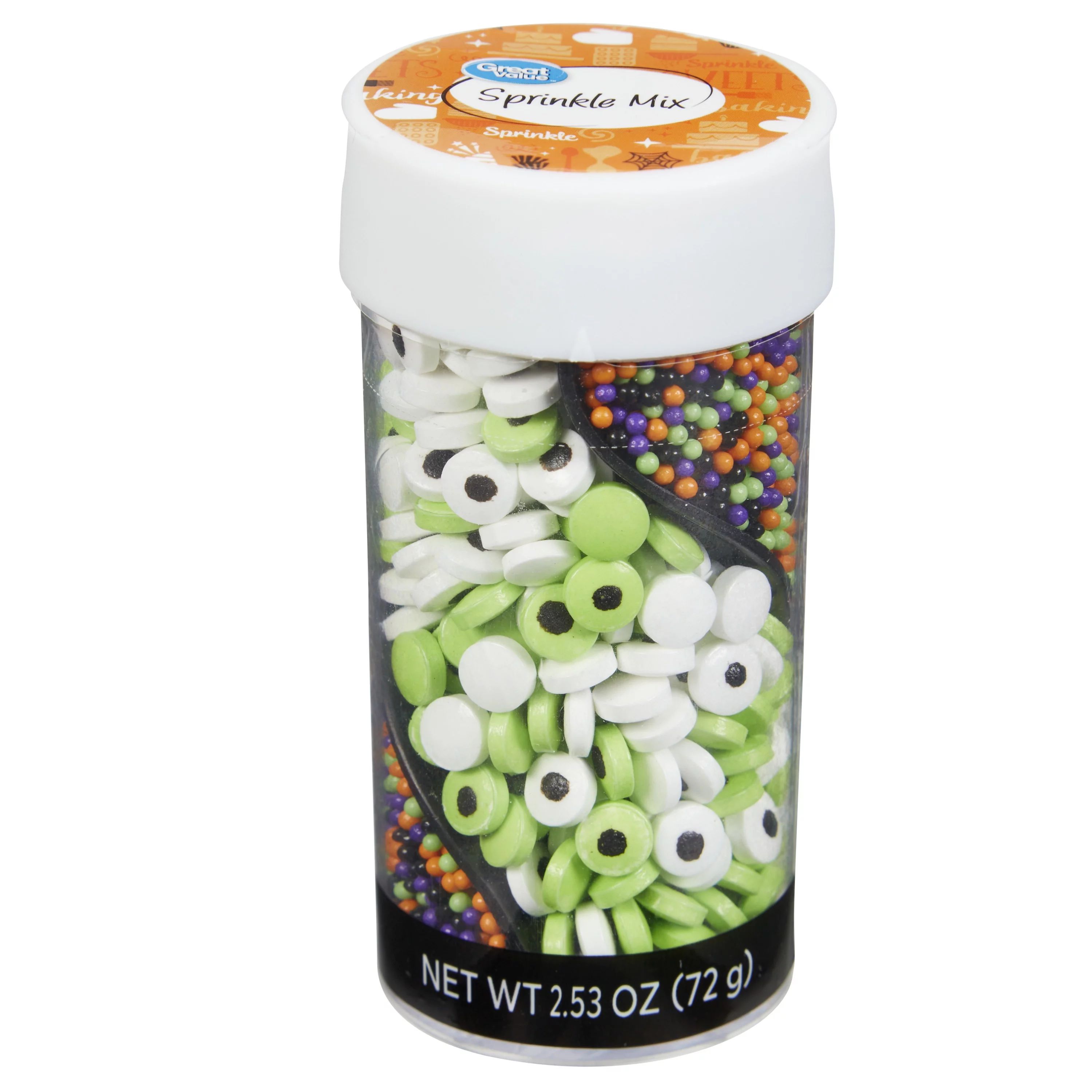 Great Value Halloween Eyeballs and Nonpareils Twist Bottle, 2.53 oz. | Walmart (US)