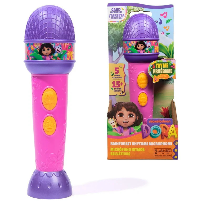 Dora the Explorer , Micrófono de Ritmos de la Selva Tropical con Música y Frases Bilinges, para... | Walmart (US)