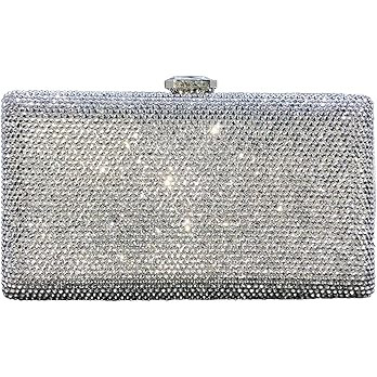 Boutique De FGG Crystal Evening Bags for Women Formal Party Box Clutch Wedding Rhinestone Handbag... | Amazon (US)