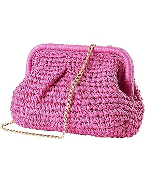 Geelyda Straw Clutch Purses for Women Cloud Dumpling Pouch Straw Crossbody Shoulder Handbag Summe... | Amazon (US)