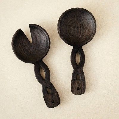 2pc Ash Wood Carved Serving Set - Opalhouse&#8482; designed with Jungalow&#8482; | Target
