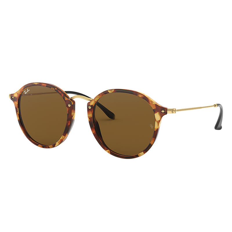 Ray-Ban Round Fleck Gold Sunglasses, Brown Lenses - Rb2447 | Ray-Ban (US)