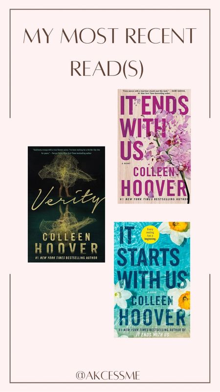 Here are three books I’ve read this past month and they were PHENOMENAL! #AKCESSME #books #recreads #Coho #ltkbooks

#LTKhome #LTKfindsunder50