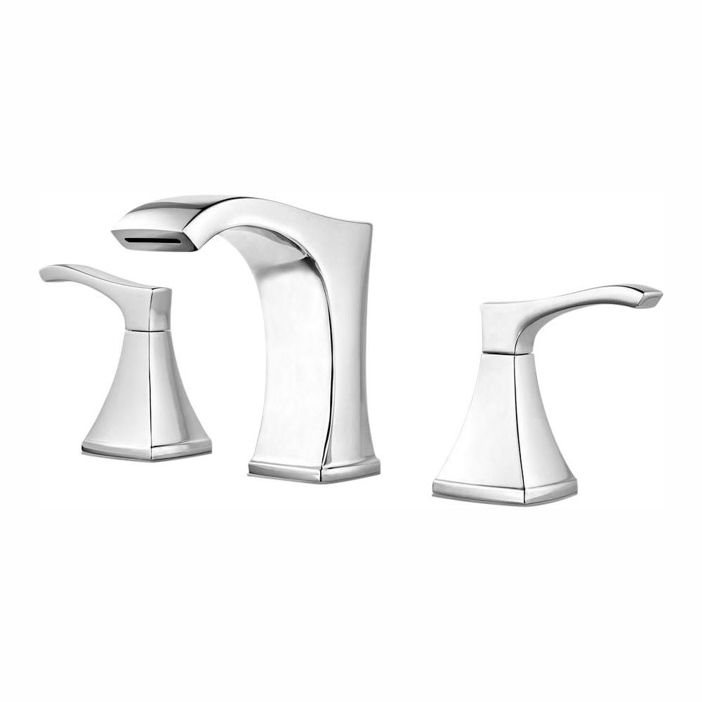 Venturi 8 in. Widespread 2-Handle Bathroom Faucet in Polished Chrome | The Home Depot