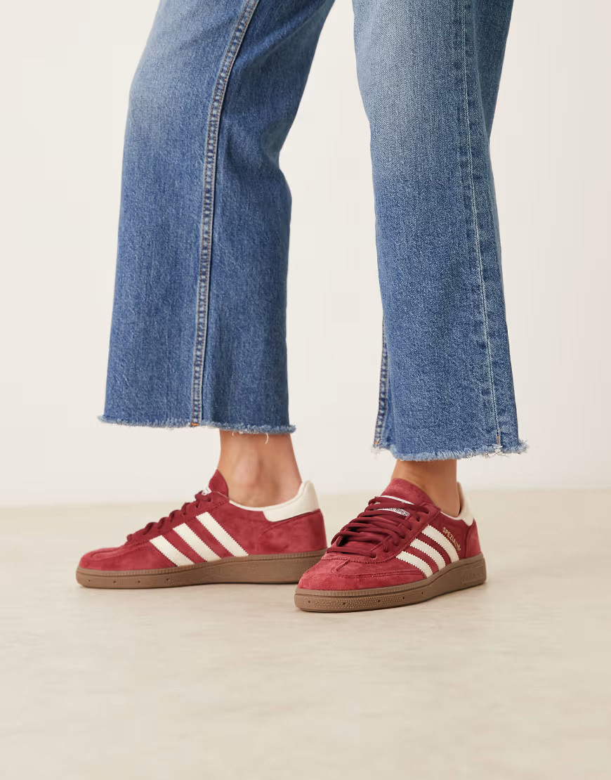 adidas Originals Handball Spezial trainers in burgundy and cream-Red | ASOS (Global)