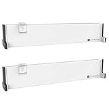 Lavish Home Expandable Drawer Divider and Organizer – Set of 2 Adjustable Household Separators for K | Amazon (US)
