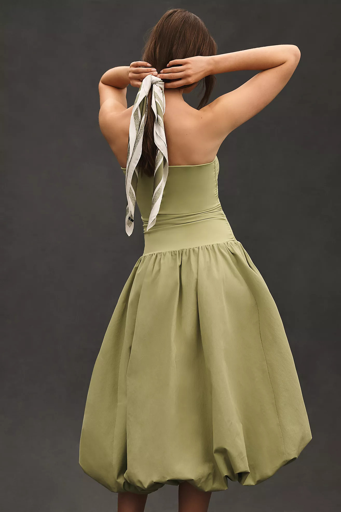 Mare Mare Strapless Drop-Waist Bubble Midi Dress | Anthropologie (US)