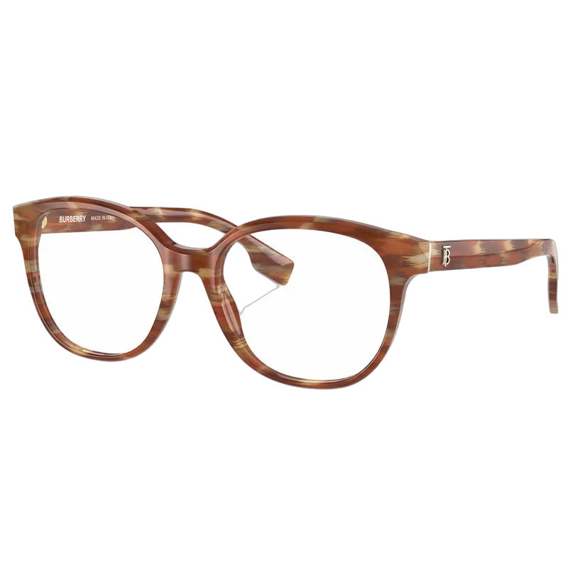 Burberry BE23323915 Spotted Brown Square Eyeglasses — Brown | Italist Inc.