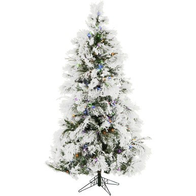 Snowy Pine Flocked Christmas Tree, Various Sizes (6.5 ft. to 12 ft.) | Fraser Hill Farm