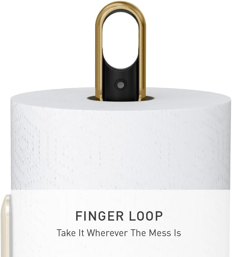 simplehuman Standing Paper Towel Holder with Spray Pump, Brass Stainless Steel, Gold | Amazon (US)