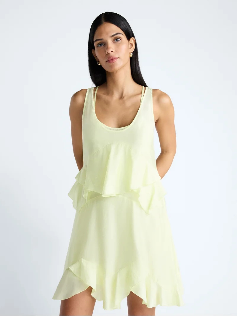 Devil Wears Prada Scoop Collection Women’s and Women's Plus Mini Ruffle Tank Dress, Sizes XS-4X | Walmart (US)