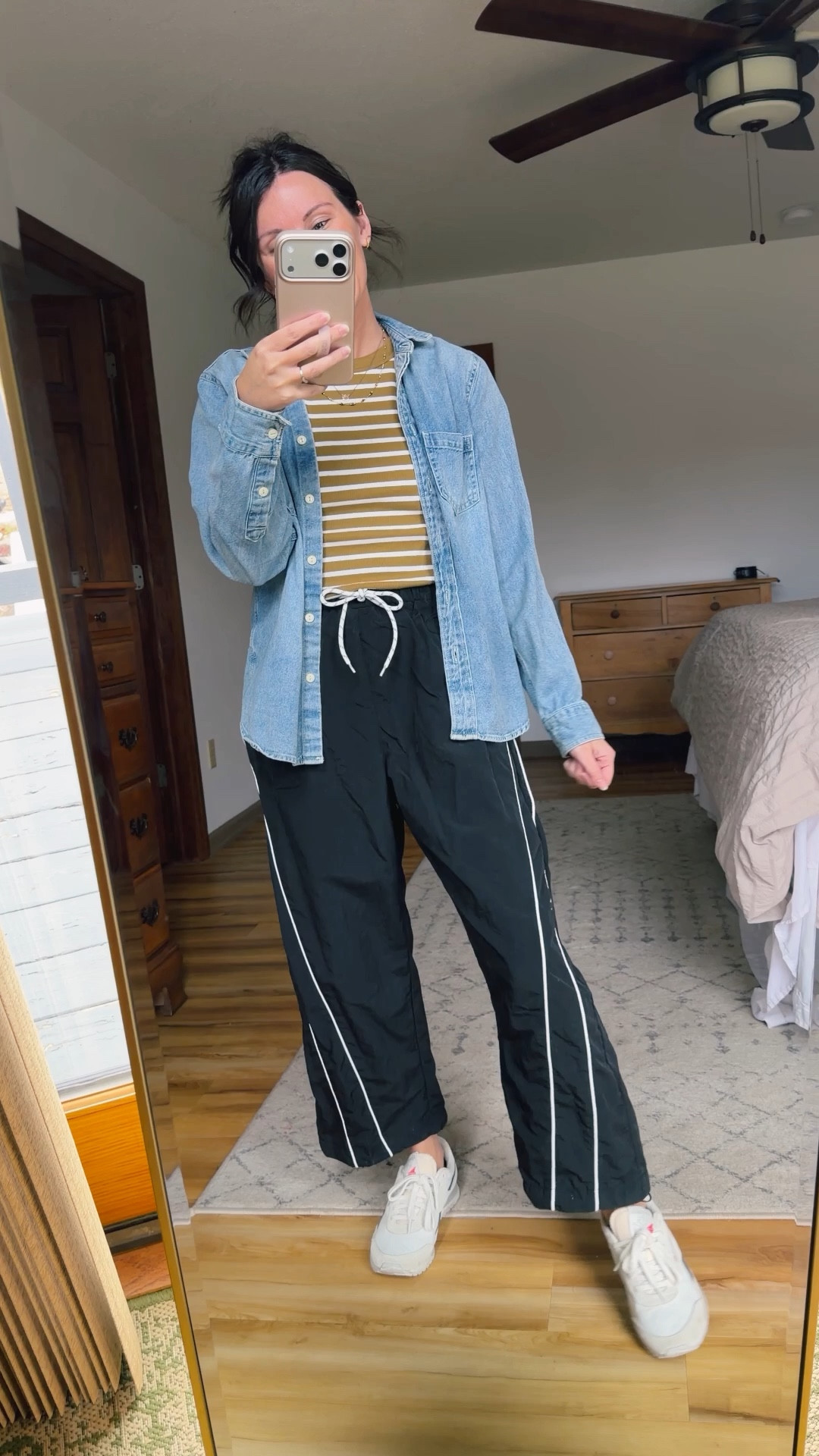 wearing small in my tee shirt (one of my faves and I own in multiple colors), small in my denim shirt (older so I linked similar!) small in my track pants and 6.5 in my sneakers 🖤


#LTKgrwm #LTKootd #LTKPetite