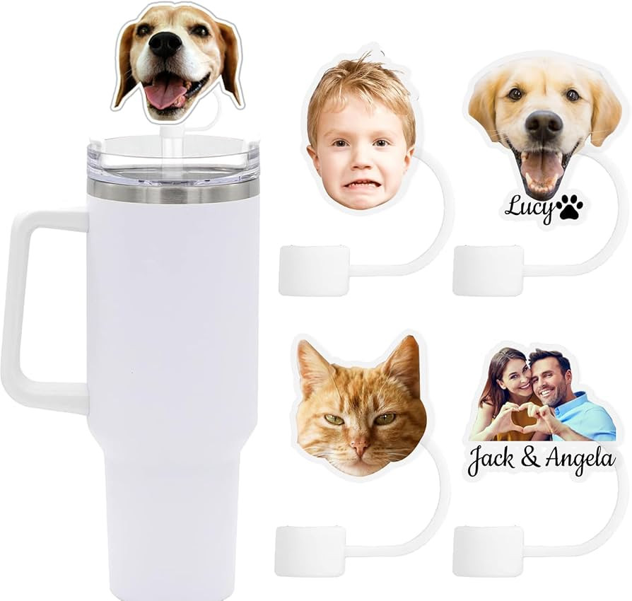 Personalized Stanley Straw Cover, Custom Silicone Straw Topper for Stanley Cups, 30 & 40 Oz Tumbl... | Amazon (US)