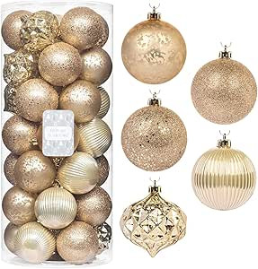 Every Day is Christmas Ornaments, Shatterproof Christmas Tree Ornament Set, Christmas Balls Decor... | Amazon (US)