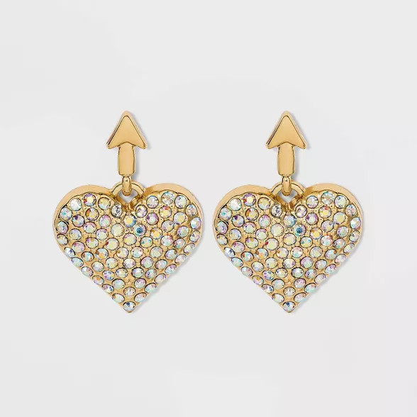 SUGARFIX by BaubleBar Metallic Cupid's Heart Drop Earrings | Target
