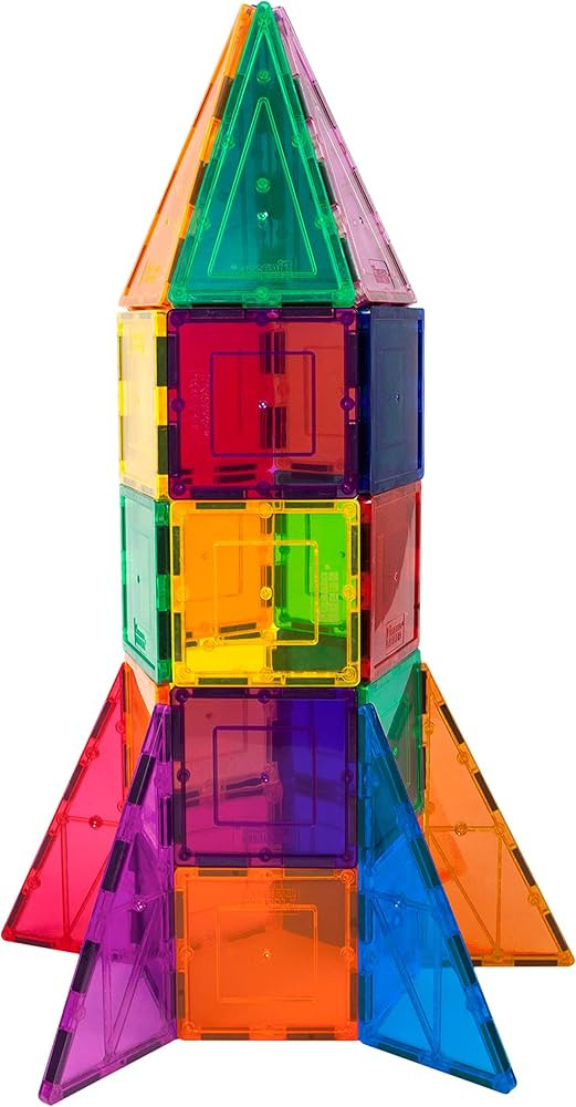 PicassoTiles 32 Piece Magnetic Building Block Rocket Booster Theme Set Magnet Construction Toy Ed... | Amazon (US)
