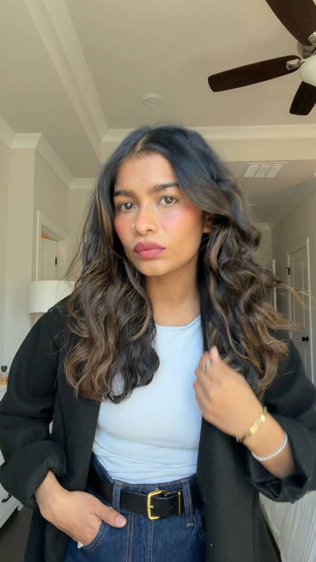 Petite mom friendly winter outfit: 

Coat is old but linking similar one from same brand. 

Wearing 25 short in high waisted 90s relaxed jeans and Small in lightweight sweater. 

#abercrombie 

#LTKootd #LTKmomlife #LTKPetite