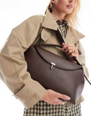Glamorous flap shoulder bag in chocolate brown  | ASOS | ASOS (Global)