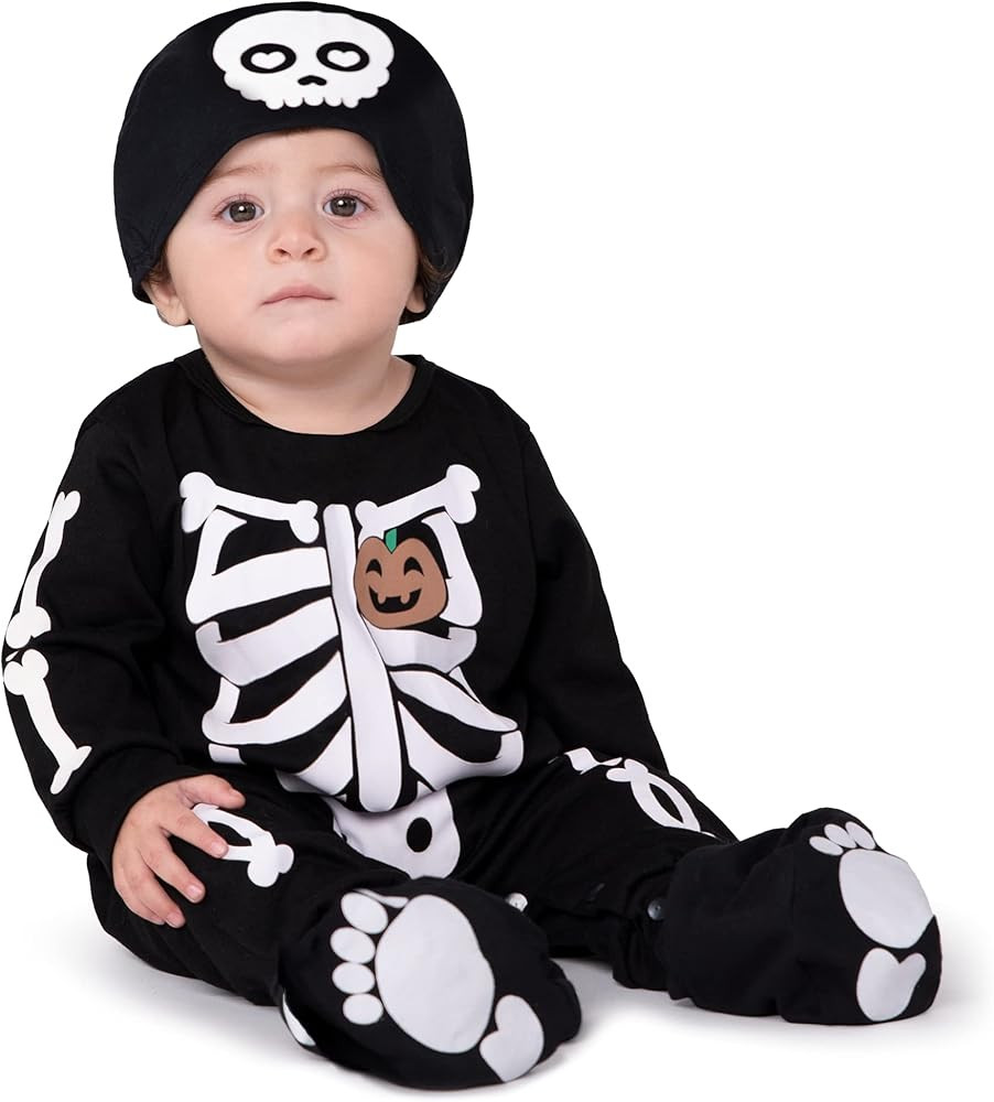 Spooktacular Creations Baby Unisex Skeleton Costume with Black Hat for Kids Toddler Halooween Dre... | Amazon (US)