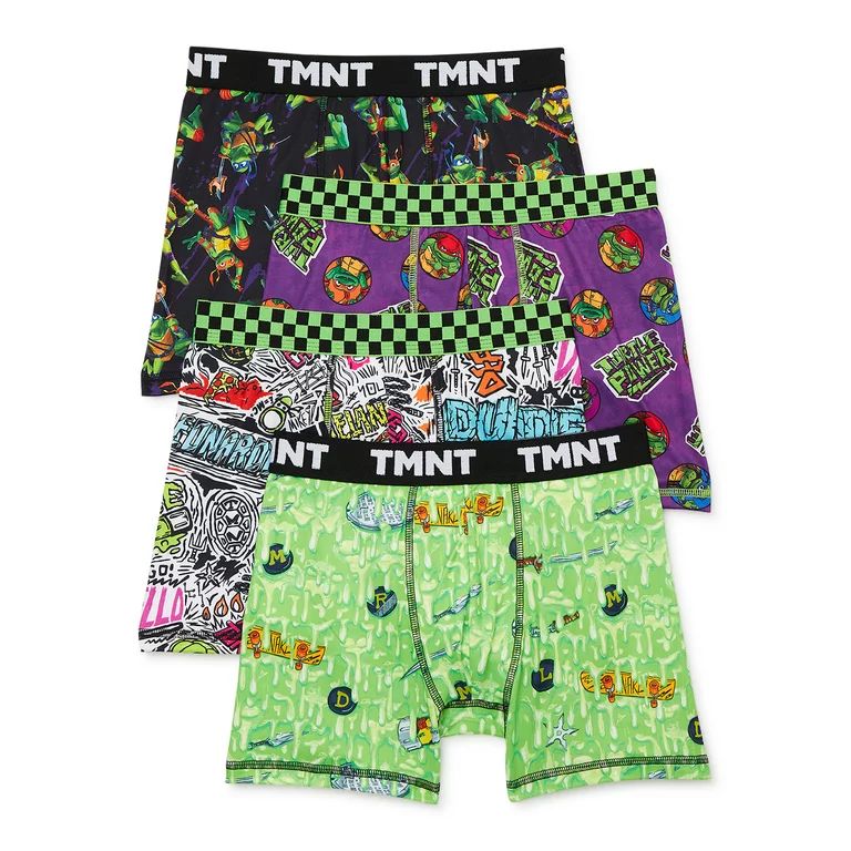 Teenage Mutant Ninja Turtles Boys Boxer Briefs Underwear, 4-Pack, Sizes 4-12 | Walmart (US)