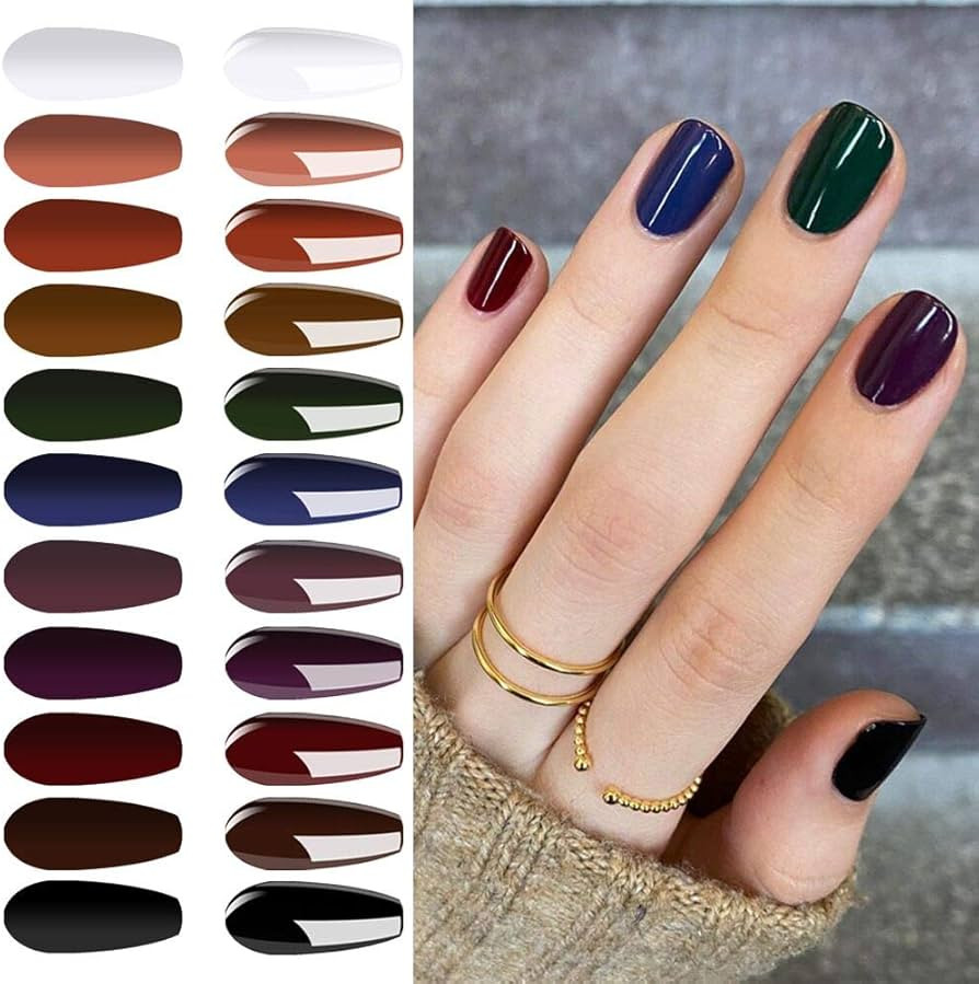 Vishine Fall-Winter Gel Nail Polish Kit 11 Colors Classic Series with Matt Top Coat, 8ml Each Man... | Amazon (UK)