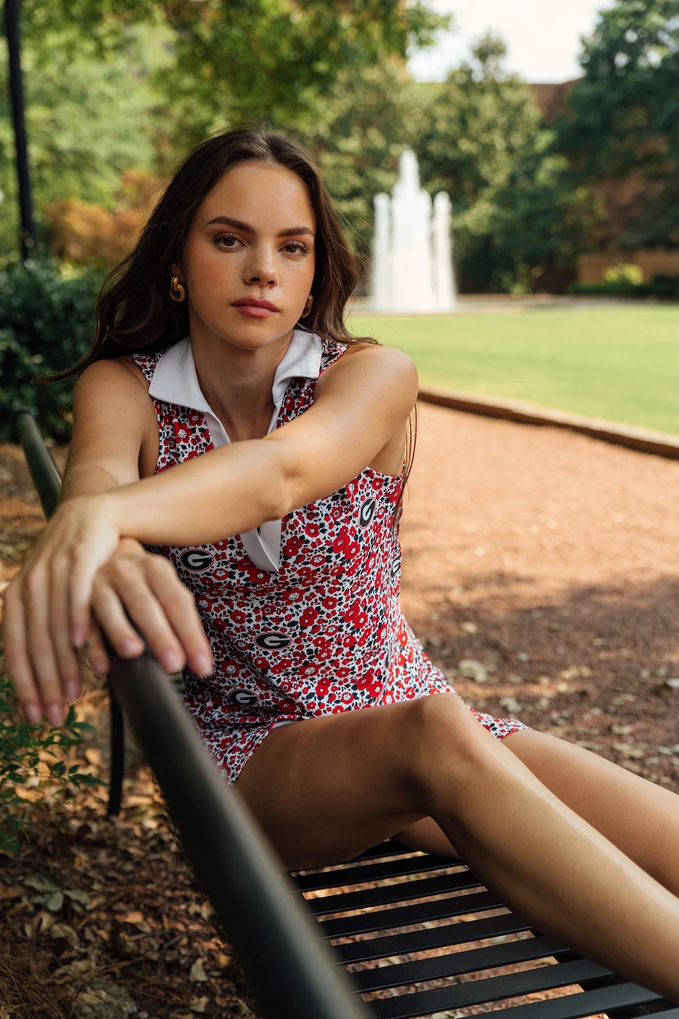 The Bryce Top - Georgia Poppies with White | Smith and Quinn