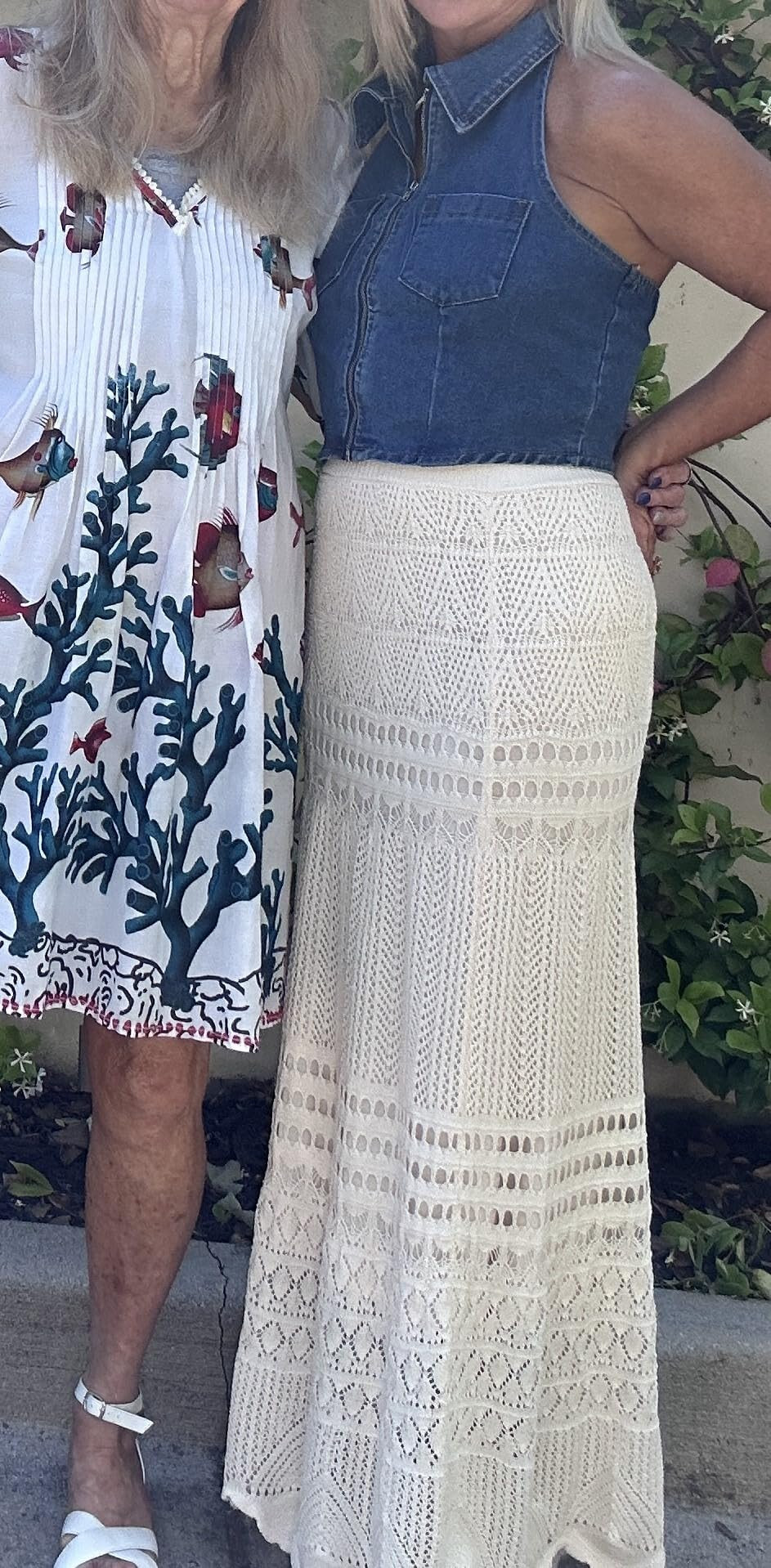 chouyatou Women's Stretched High Waist Crochet Hollow Out Knit Flowy Patterned Lace Maxi Skirt | Amazon (US)