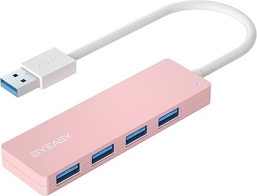 USB Hub, BYEASY 4 Port USB 3.0 Hub, Ultra Slim Portable Data Hub Applicable for iMac Pro, MacBook... | Amazon (US)