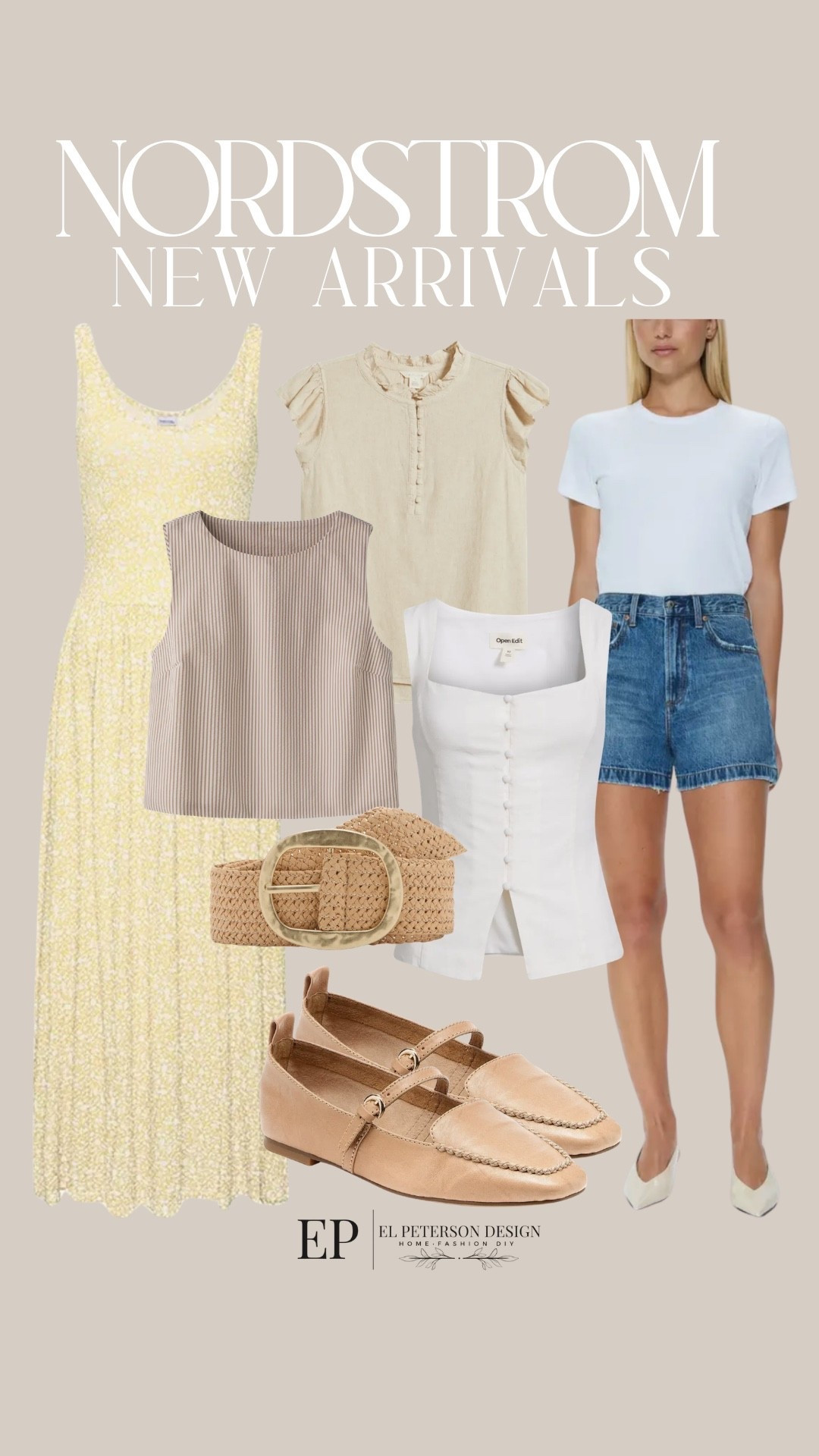 Nordstrom 
New Arrivals
Dress 
Tops
Belt
Mules
Shorts
T-Shirt
