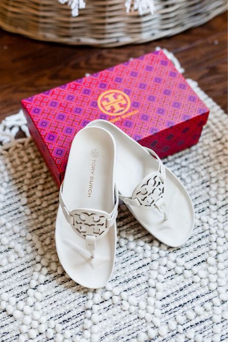 Absolutely love these white Tory Burch sandals! They are the perfect resortwear shoe! Run TTS. Summer shoes // summer sandals // vacation shoes // vacation sandals // comfortable sandals // cute sandals // casual sandals // Tory Burch shoes 

#LTKShoeCrush #LTKTravel #LTKSeasonal