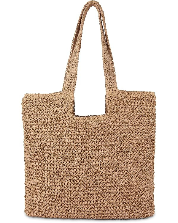 Straw Beach Tote Bag: Large Summer Boho Woven Bags - Rattan Handmade Shoulder Handbags for Women | Amazon (US)