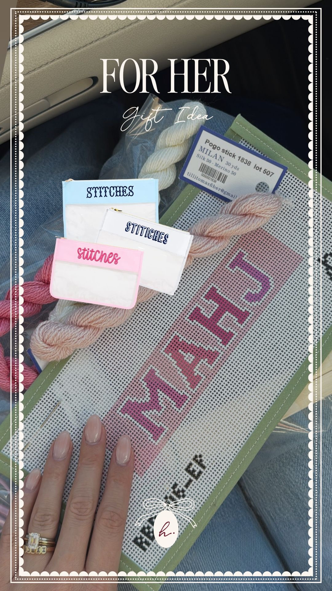 Custom needlepoint bags! Perfect gift for her!  

 #LTKGiftGuide #LTKHoliday #LTKFindsUnder50