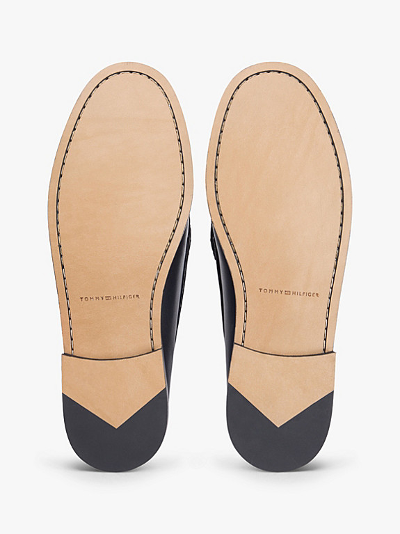 Leder-Loafer mit tiefgepr\u00e4gtem Logo | Tommy Hilfiger (DE)