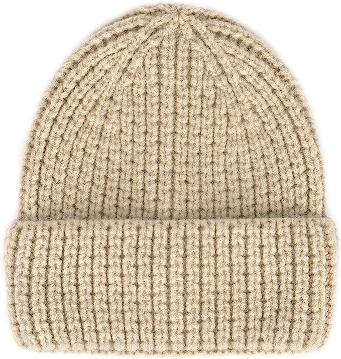 FADACHY Beanie for Women Men Thick Winter Slouchy Beanie Hats Soft Warm Cuffed Knit Skull Cap Fis... | Amazon (US)