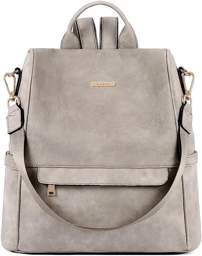 CLUCI Women Backpack Purse Fashion Leather Large Designer Travel Ladies College Shoulder Bags | Amazon (US)