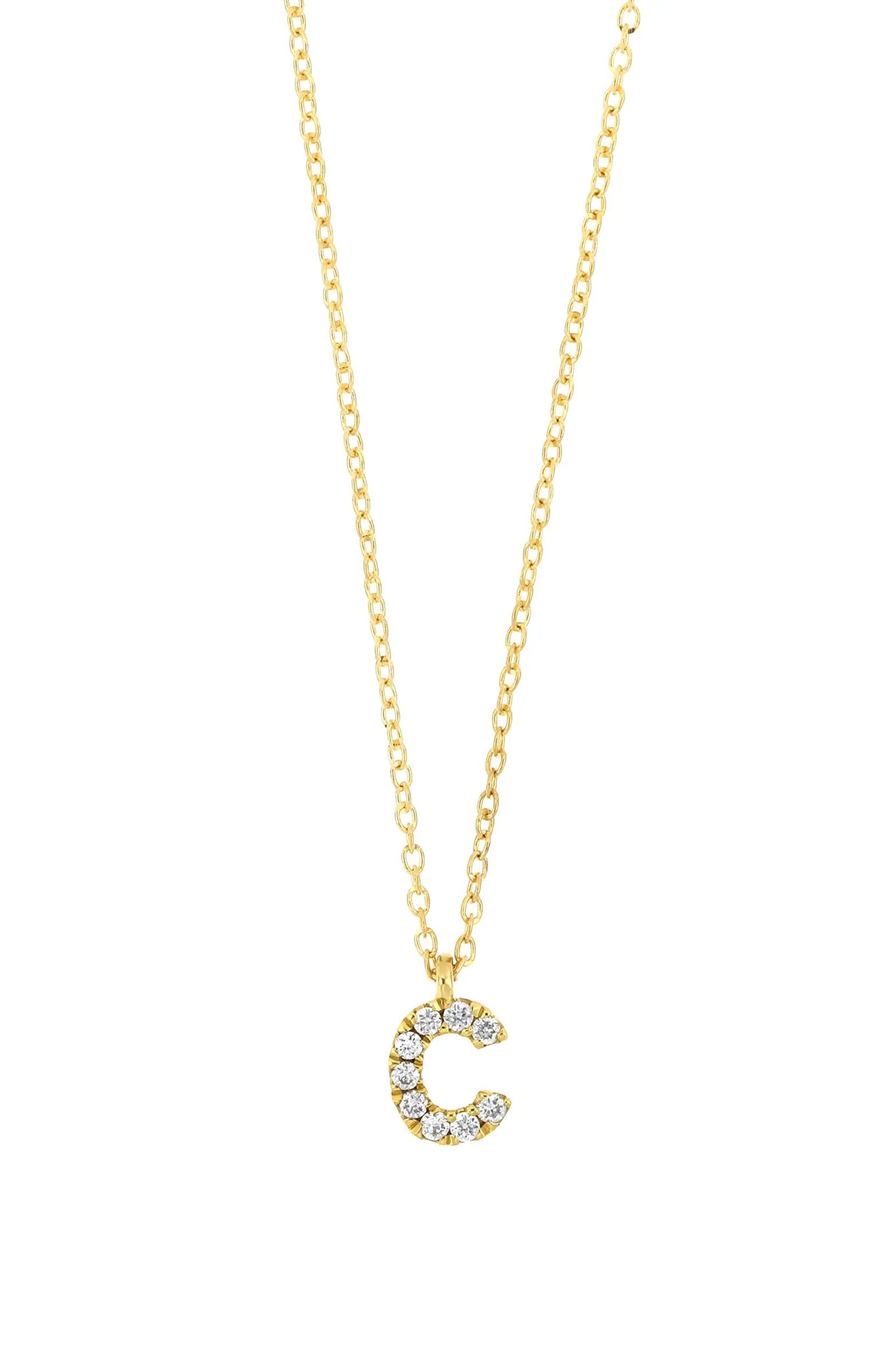 Bony Levy Icon Pavé Diamond Initial Pendant Necklace | Nordstrom | Nordstrom