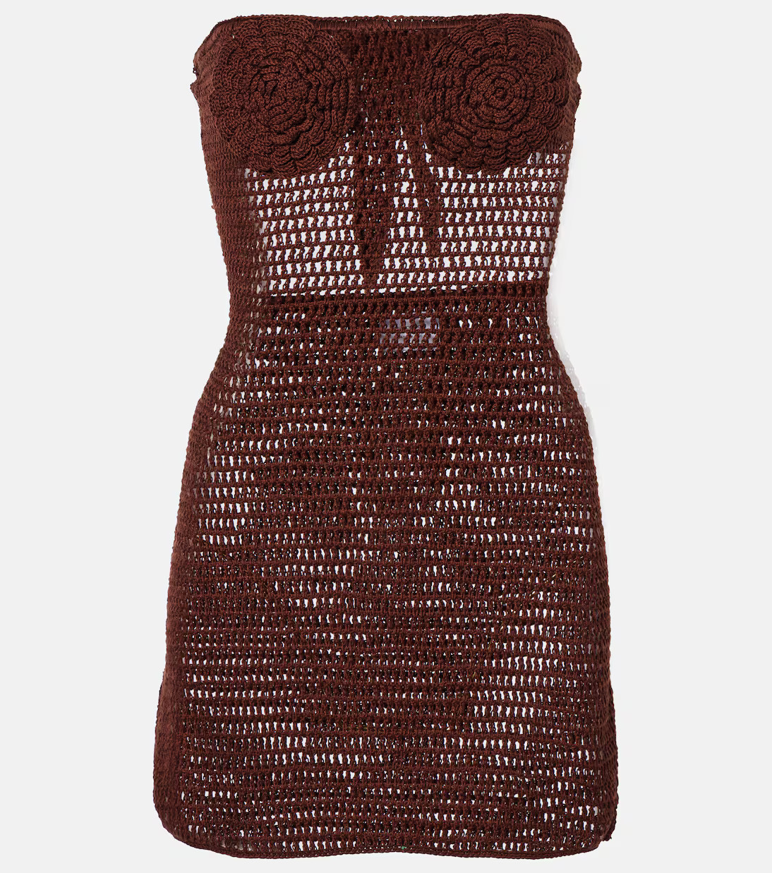 Floral crochet cotton bustier dress | Mytheresa (UK)