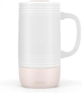 Ello Jane 18oz Ceramic Travel Mug with Handle and Built-In Coaster, Sandbar | Amazon (US)