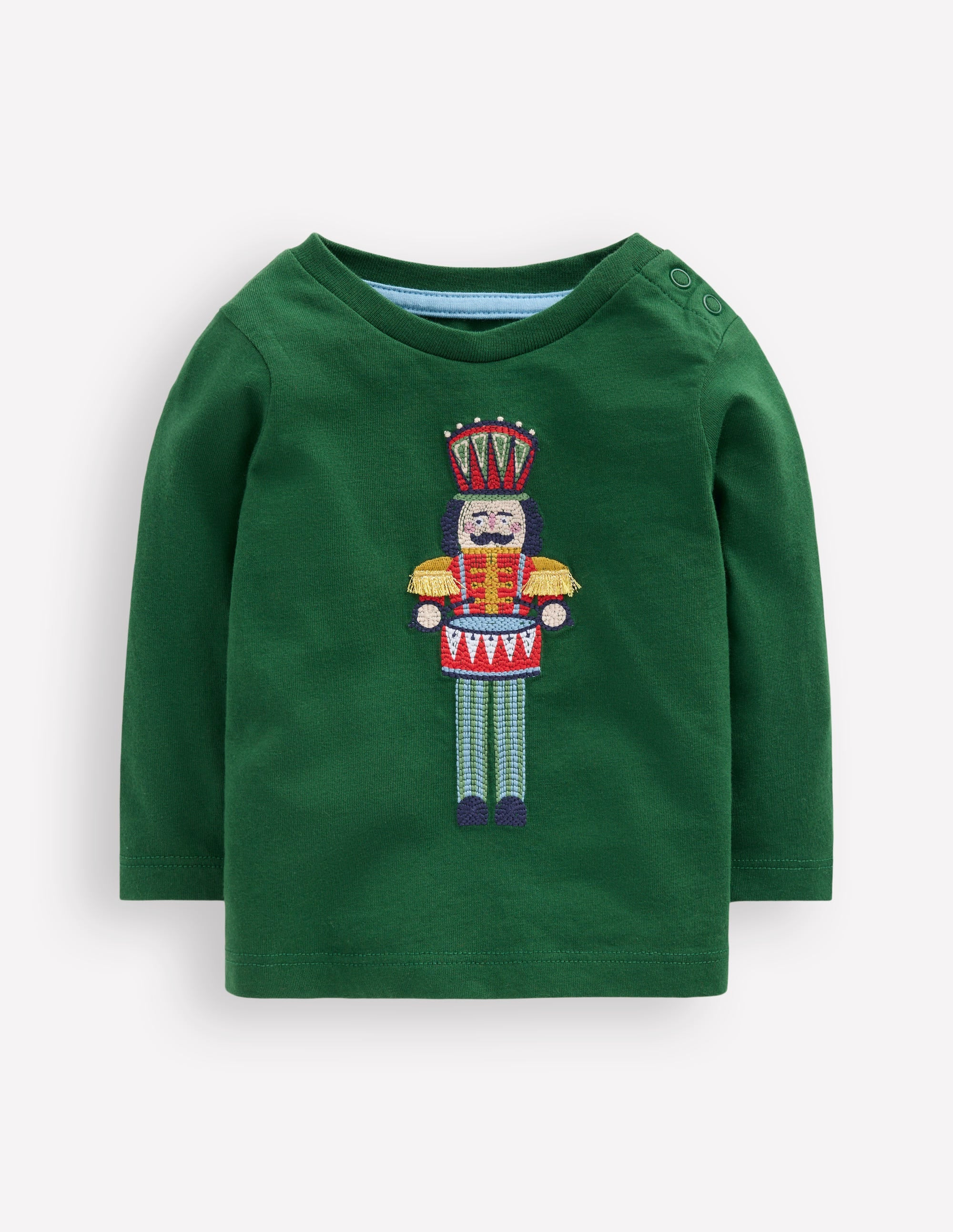 Long Sleeve Applique T-Shirt-Pine Green Nutcracker | Boden (US)